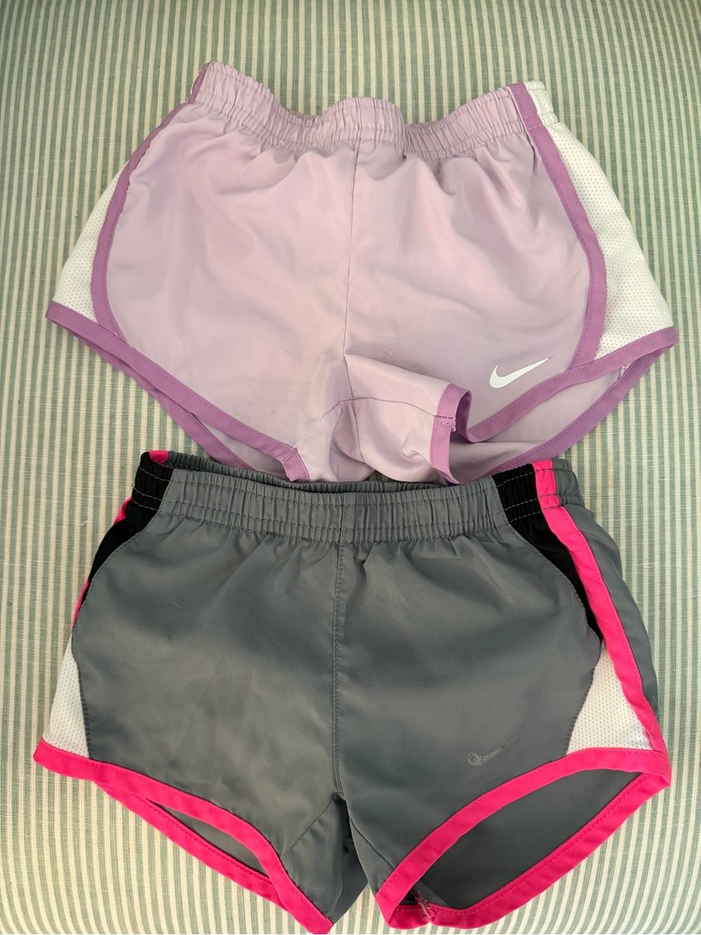 Nike Toddler Light Pink & Gray Athletic Shorts - Two Pack